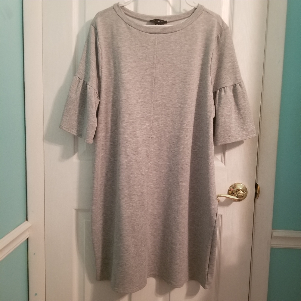 Atmosphere Ruffle Sleeve Knit Tee Dress